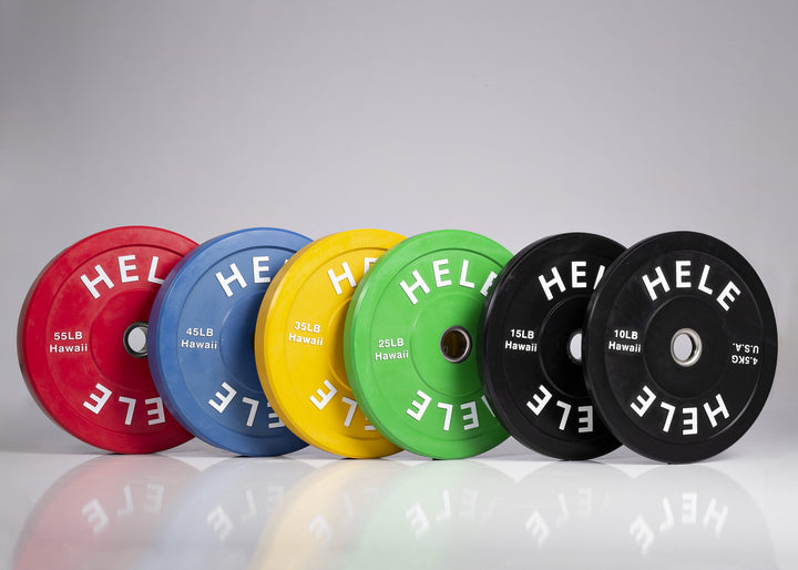 Colored Bumper Plates Stack - 370 LB